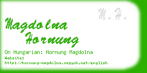 magdolna hornung business card